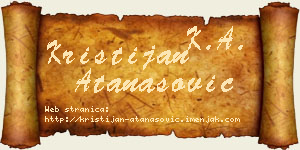 Kristijan Atanasović vizit kartica